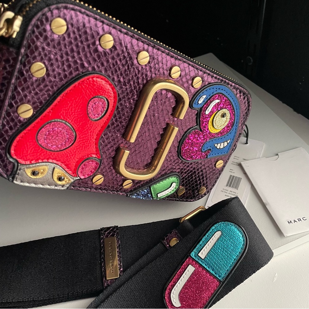 Marc Jacobs X Julie Verhoeven Mushroom Heart Studded Snapshot Camera Bag